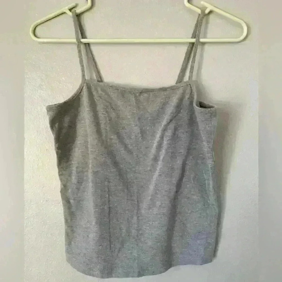 ❤️ Wild Fable Size Large Gray Crop Spaghetti Strap Tank Top - Picture 1 of 2